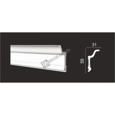 Карниз Decor Dizayn DD501 Полистирол 2000*59*31 мм