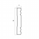 Бордюр Cosca W80(2)P-W27 Полистирол Белый 2400*80*12 мм